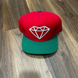 Diamond Supply Co. Red and White Cap